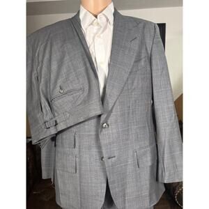 Tom Ford Gray Peak Lapel 2pc Suit 50EU 40R US men's 35x29 inseam Wool  Italy